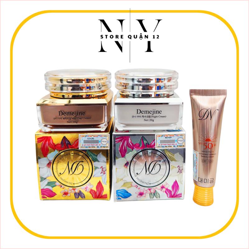  DEMEJINE COMBO kem ngày  + kem đêm  tặng kem chống nắng demejine 25ml 