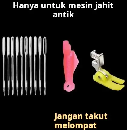 Set 3 Aksesoris Mesin Jahit Klasik, Jarum No.14 Anti Lompat Jahitan + Kaki Penekan Oksford + Alat Masuk Benang Bentuk Ikan Untuk Mesin Jahit Rumah