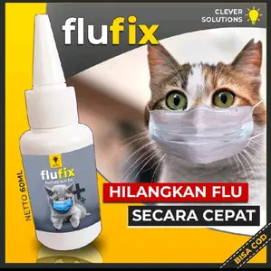 Obat Flu Batuk Demam Pilek Kucing Flufix Flucat Doxy Cat Coldy Cat Flu Kucing Ampuh