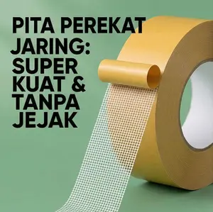 Lem Dua Arah Jaringan Anti Jejak | Super Kuat, Tidak Meninggalkan Sisa Lem, Cocok untuk Pernikahan, Rumah & Kantor