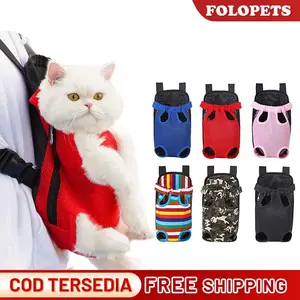 「COD」FOLOPETS Rompi Gendongan Hewan Peliharaan Bernapas Nyaman Fleksibel Kain Jala Kanvas Serat Poliester COD TERSEDIA FREE SHIPPING