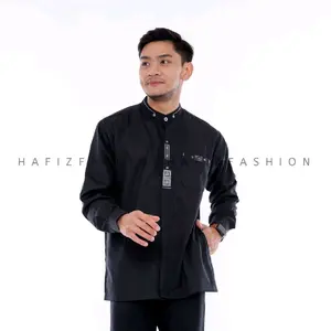 Baju Koko Pria Lengan Panjang Dewasa Bordir Kemko Kualitas Premium Muslim