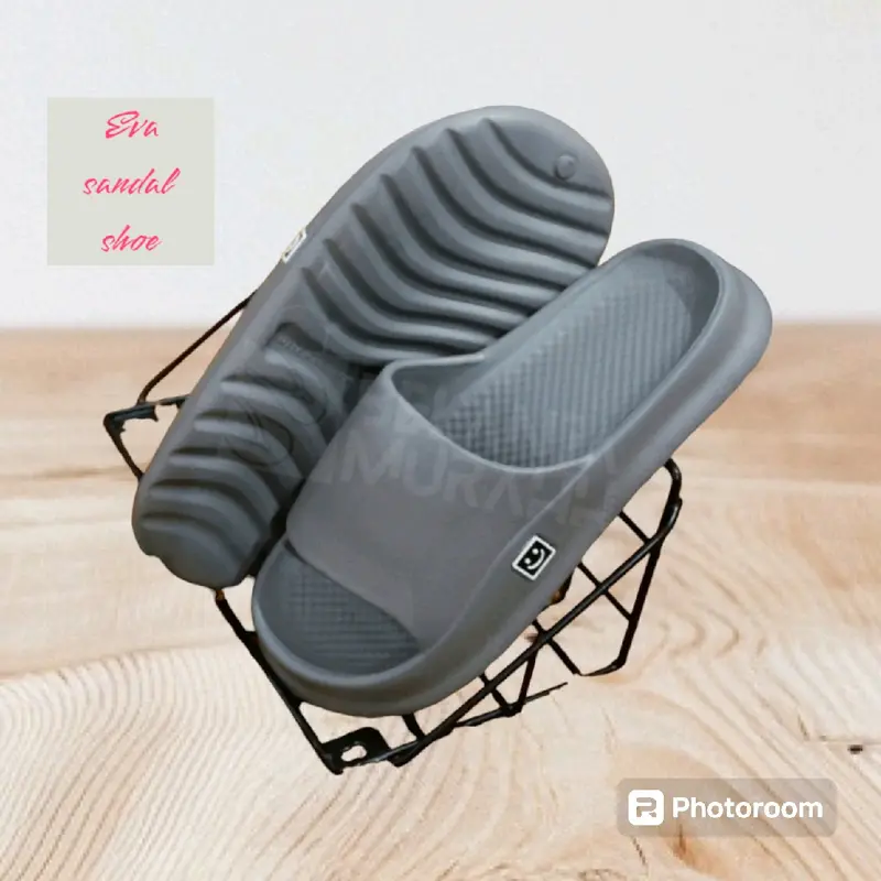 Eva sandal pria / wanita slip on size 36-44 full karet / eva sendal unisex Hitam Pink Putih 6