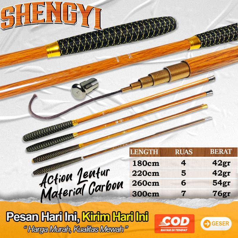 Tegek Shengyi Microfishing Ruas 53cm Action Slow Lentur 1