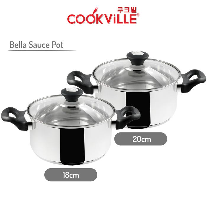 Gambar Cookville Bella Sauce Pot Stainless Steel - 18 cm dari Cookville.Official Kab. Bogor Tokopedia