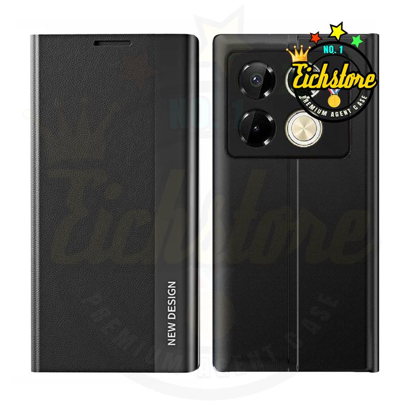 Casing Electro Untuk infinix Note 40 Pro 5G Smart Windows Flip Case Casing HP Premium Super Full 360 Degree Mewah Flip Cover Auto Lock Case Kesing Kulit COD Bayar Di Tempat 2