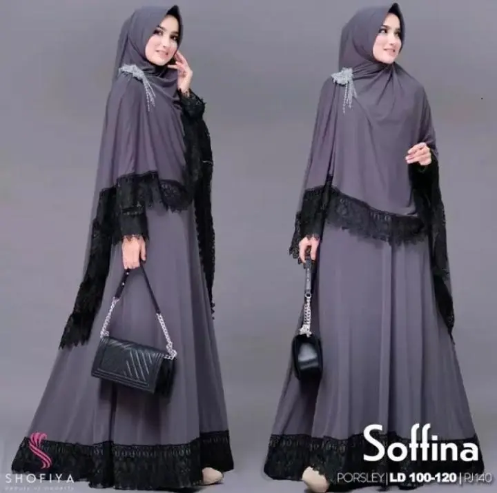 TERBARU!! Gamis Soffina Syari Set Hijab Jumbo 4XL Gamis Wanita Terbaru 2024 Mewah / Gamis Syari Simple Elegan / Gamis Syari Set Khimar / Gamis Ibu Ibu Model Sekarang / Gamis Seragam Wanita Pengajian Pernikahan Muslim Lebaran Renda Dewasa Remaja Kondangan 8