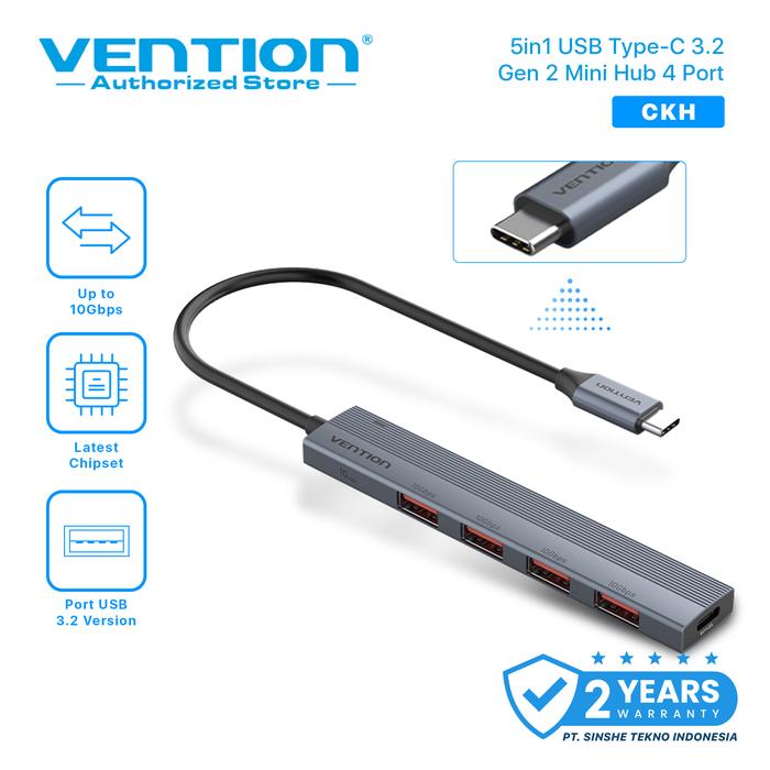 Promo Vention 5in1 USB Type C 3.2 Gen 2 Mini Hub 4 Port High Speed ...
