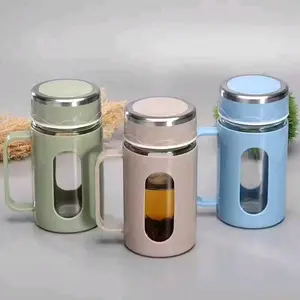 B ( B136 ) GELAS KACA GAGANG / GELAS SHELL 500 ML / MUG KACA TANPA BOX Cangkir Kitchenware