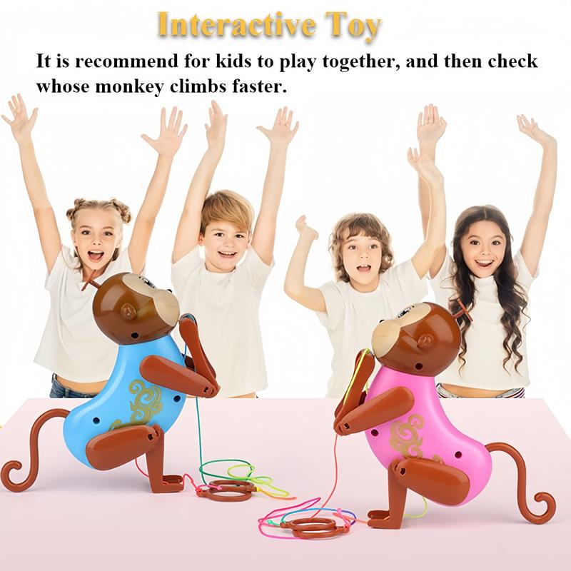 Rope Climbing Monkey Toy for Kids Interactive Pull String Monkey ...