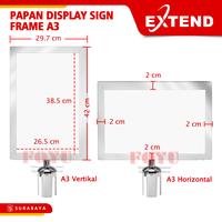 Gambar Extend Papan Display Sign Frame Tanda Board Banner Iklan Poster A4 A3 Untuk Tiang Pembatas Antrian Stainless Steel Coating Black - LPS-SteelA4V dari Foyu Photo Kota Administrasi Jakarta Selatan 4 Tokopedia