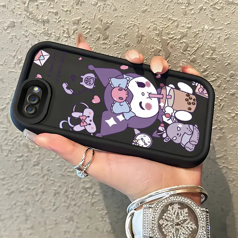 Casing Hp Untuk OPPO A5 A3s A12E Realme C1 Case HP pola Minum teh susu kuromi melody Cesing Casing sederhana Kesing Silikon lunak Kasing baru Softcase
