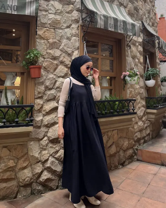 Helora Overall Atasan Wanita Simple Outfit Polo Linen 1