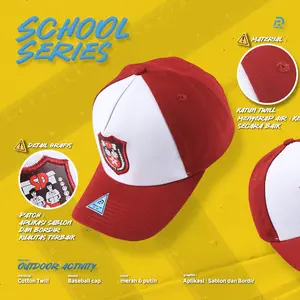 Prtbl Hat Baseball SD - Merah Putih