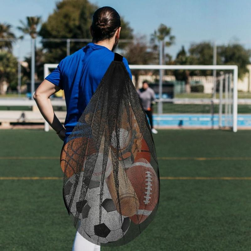 Team Work Ball Bags Extra Large Sports Ball Bag Mesh Durable Heavy Duty Basketball Soccer Ball Bag Widely Applicable with Adjustable Shoulder Strap Sports Equipment Storage Organizer BaseBall 7
