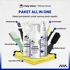 Holy Shine Starter Kit / Paket Sabun Cuci Sepatu Foam Shoe Cleaner - Cairan Pembersih Sepatu Kotor 100ml