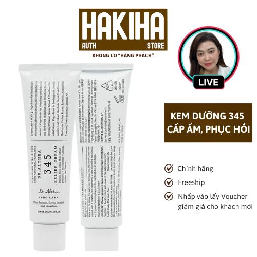 Kem Dưỡng 345 Relief Cream Dr.Althea Hỗ Trợ Sáng Ẩm Phục Hồi Dịu Nhẹ Dưỡng Da Thuần Chay 50ml