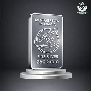Fine Silver 999,9 gramasi 1 gram sampai dengan gramasi 250 gram , bersertifikat dan berkualitas, untuk koleksi dan investasi