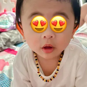 Amber Buddy | XR53M1 Kalung & Gelang Amber Bayi Multicolour Yellow Glossy - 32cm & 14cm