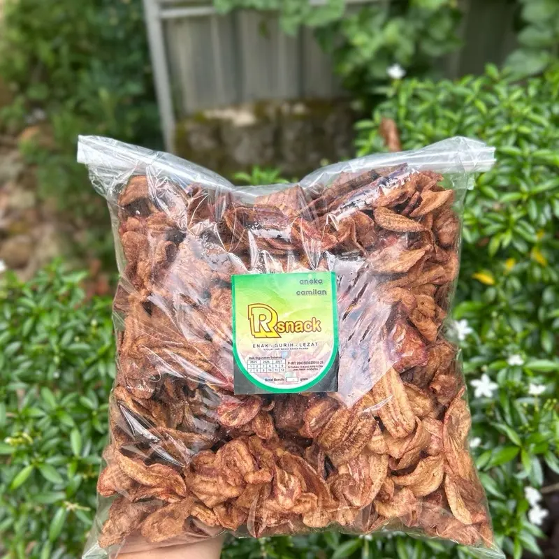 Kripik pisang sale manis alami 250gr,500gr,1kg include bubble wrab dan kardus