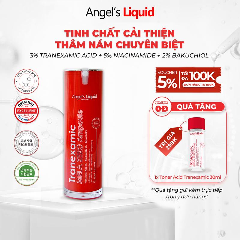 [KOL] Tinh Chất Cải Thiện Thâm Nám Chuyên Biệt Serum Angel's Liquid Tranexamic Mela Zero Ampoule 30ml (ĐỎ)