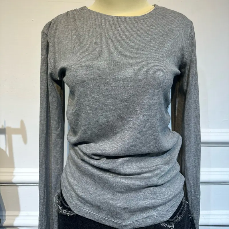 Gienelabel - Mora Knit Top | Baju Atasan Lengan Panjang Wanita Kerut Samping | Long Sleeve Srunchie Basic Rib 7