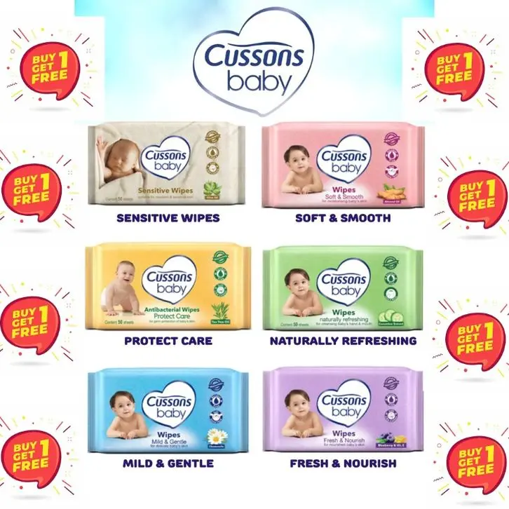 Beli 1 gratis 1 Tissue basah Cusson  baby wipes buy 1 get 1/Promo Tisu Basah cussons Baby wipes