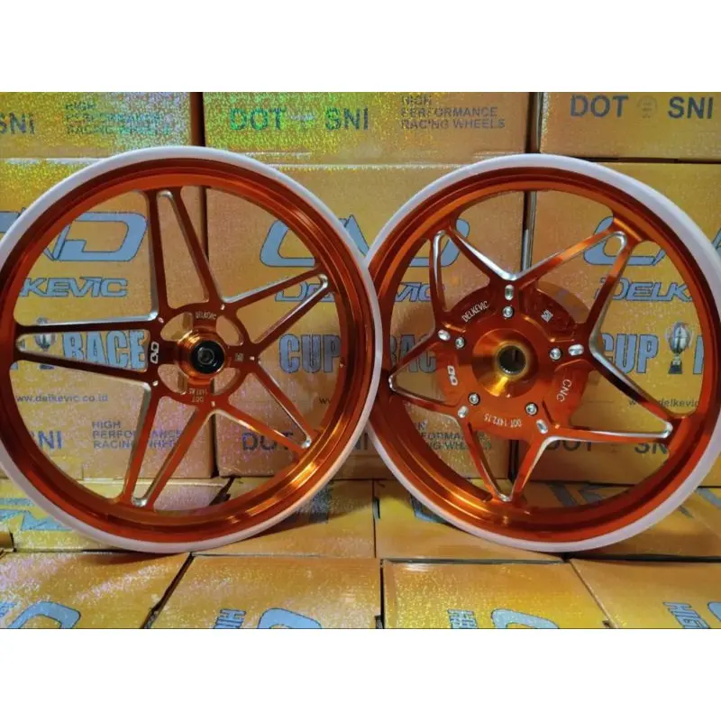 DELKEVIC DND VELG VARIO 125/150 X-1 BINTANG ORANGE (14-185/215)