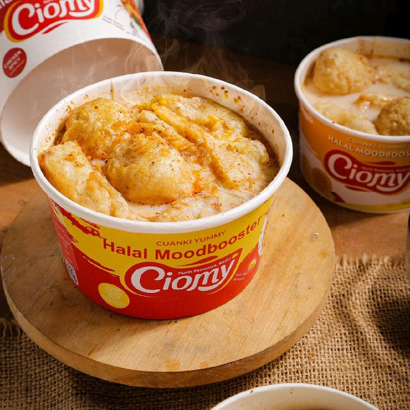 Ciomy Cuanki Lite cup kecil 40gr Cuanki Kereta Rasa ayam keju pedas Rasa Soto Kari 4