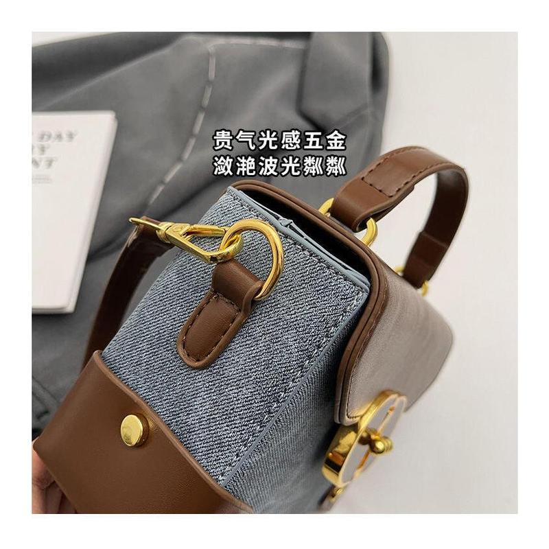 Product Introduction of This year's popular for women in autumn and winter, versatile 2024 new single shoulder crossbody bag, portable box, small square bag 5