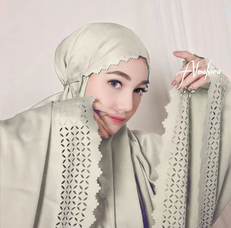 Mukena Dewasa Shakila Laser Cut Premium Mewah 7