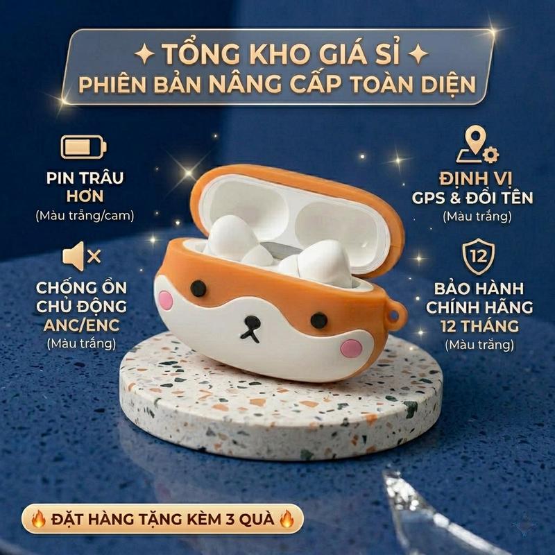 [ PRO GEN9 Siêu Sale ] Tai Nghe Bluetooth Pro Phiên Bản Nâng Cấp Hỗ Trợ Mọi Dòng Máy Hỗ Trợ Định Vị Đổi Tên, Chống Ồn Chủ Động mã 25B