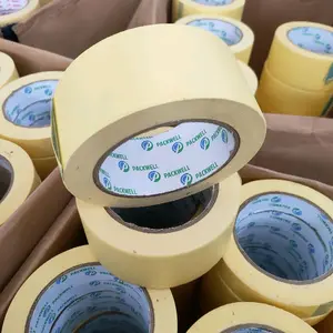 Packwell Lakban Kertas 45 mm x 40 m Perekat Penyekat Cat untuk Pengikatan Dokumen dan Penempelan