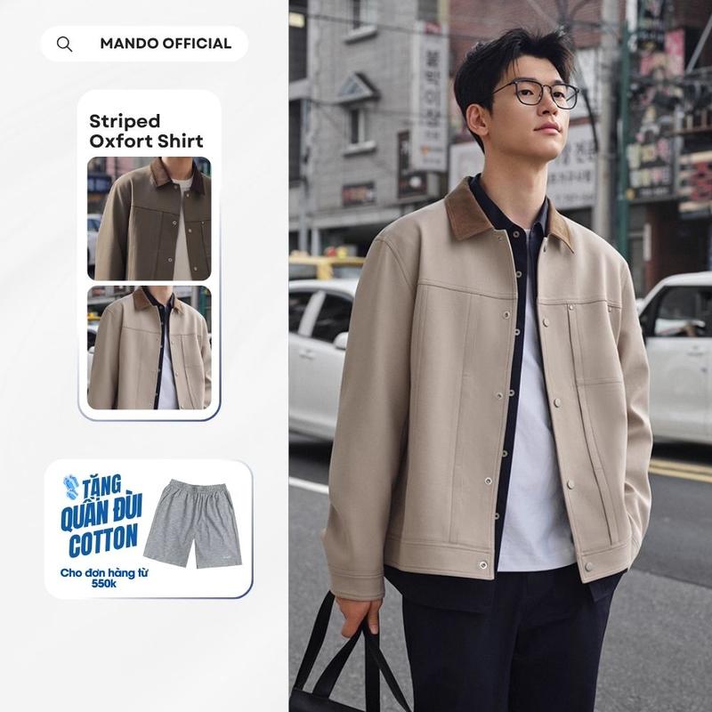   NEW ARRIVAL  Jacket Kaki phối da lộn form dáng gọn gàng điểm nhấn vừa cá tính vừa tinh tế 