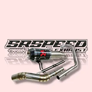 Knalpot Racing Akrapovic Lorenzo suara bass gahar empuk PNP untuk semua jenis motor sport vixion, sonic, satria fu, cbr, thunder, tiger, dll motorcycle