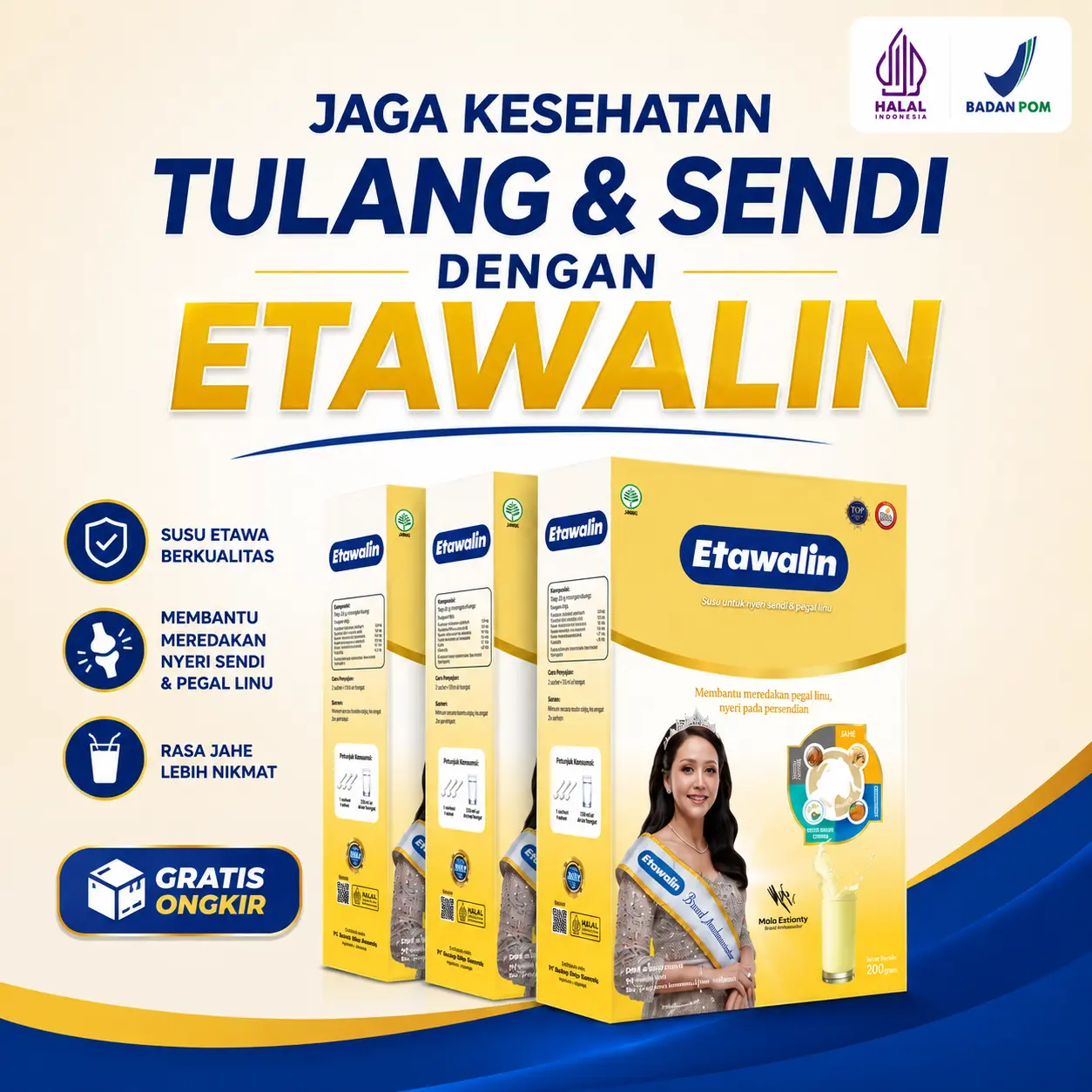 Susu ETAWALIN Original Susu Kambing Etawa Bantu Masalah Nyeri Sendi Dan Tulang Bisa COD Halal dan BPOM