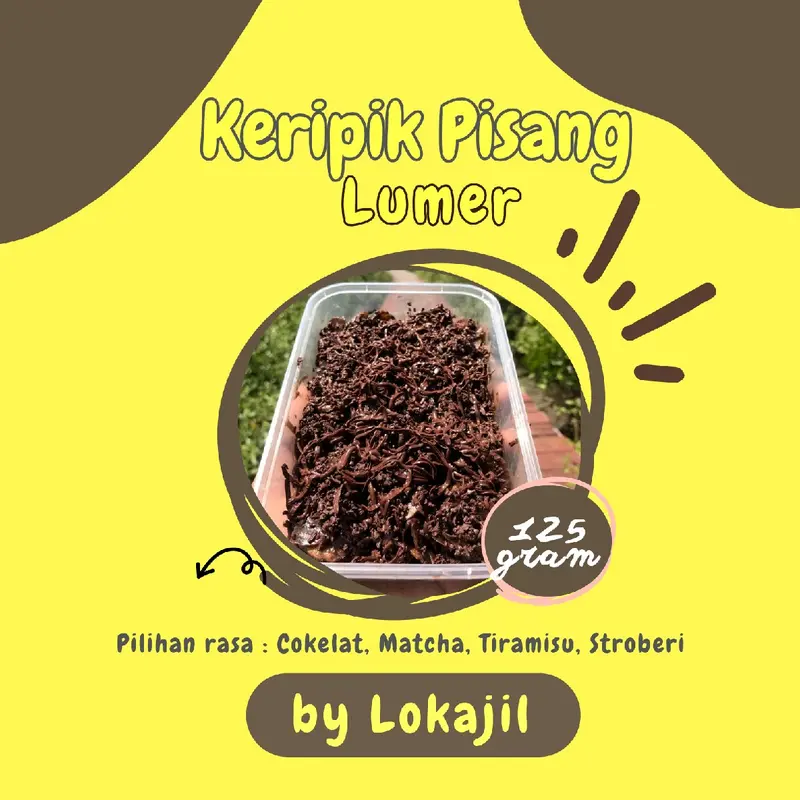 Keripik Pisang Lumer Full Topping by Lokajil Snacks 125g 0