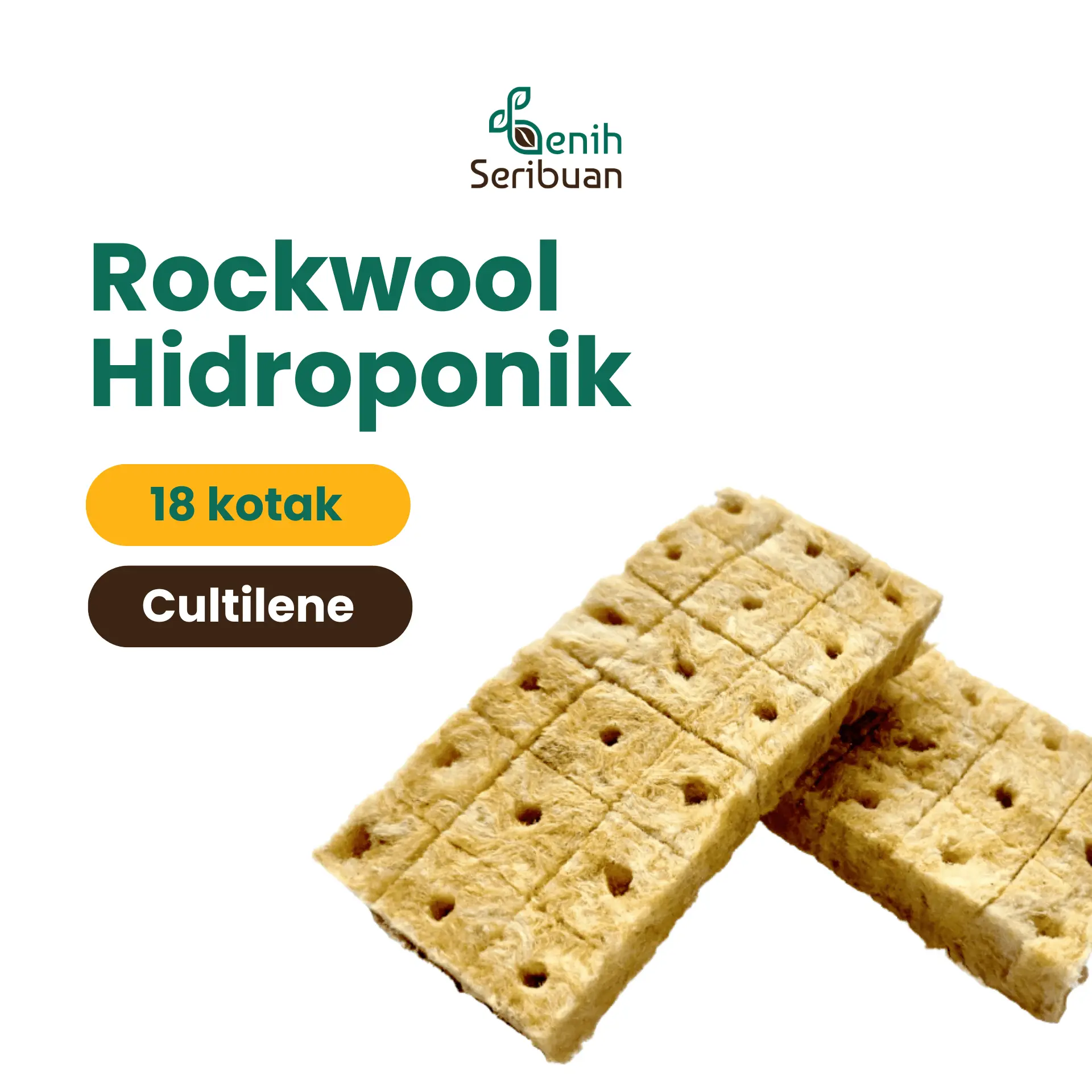 Rockwool Hidroponik Siap Pakai 18 Plug CULTILENE