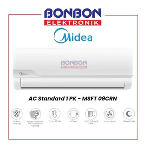 Midea AC Standard 1 PK MSFT 09CRN / MSFT-09CRN / MSFT 09CRN8 1 PK - Turbo Mode - Sleep Mode - Auto Mode