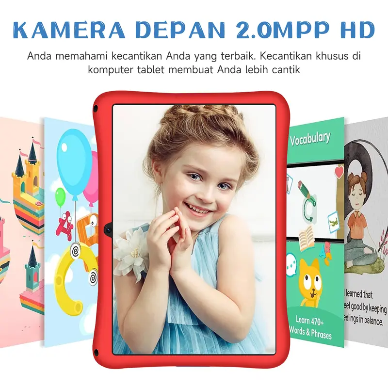【Bisa COD】Hancdon TAB STUDY KIDS Tablet Anak F12 Astronout Version Tablet Anak Tablet Astronout IPS Screen Tablet Edukasi asi / Wifi-Hotspot  10.1inch Layar Bluetooth Kamera 8