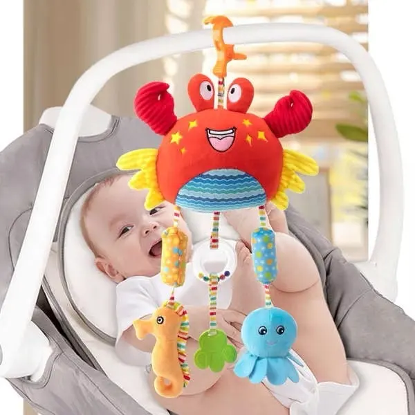 (NEW) Đồ chơi Thú Bông Đa Năng Treo Xe Đẩy, Nôi, Cũi, Có Lục Lạc Cho Bé.