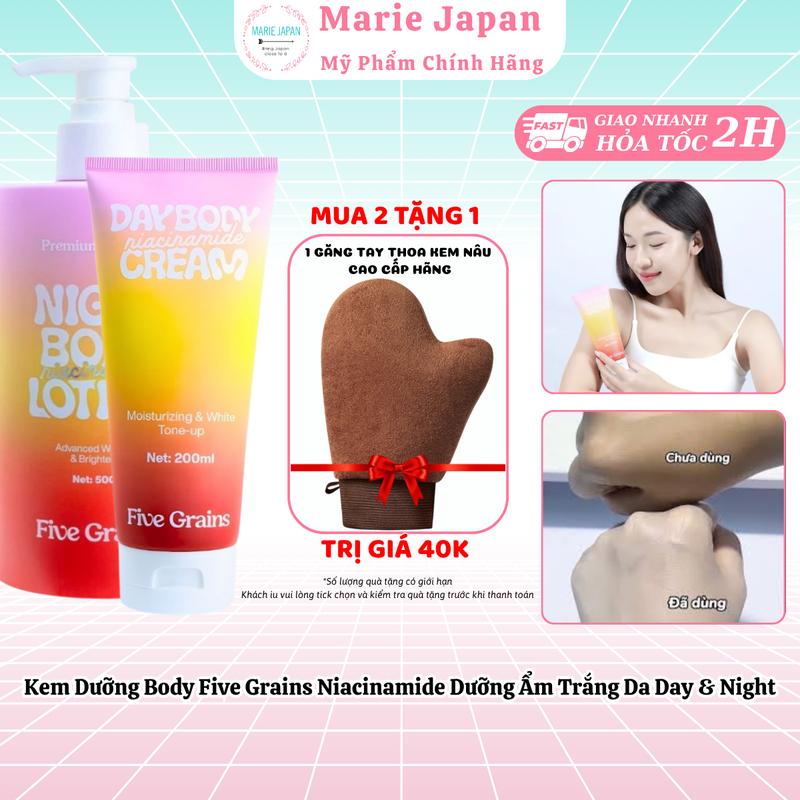Kem Dưỡng Boby Five Grains Niacinamide Nâng Tone Sáng Da Cấp Ẩm Day &…