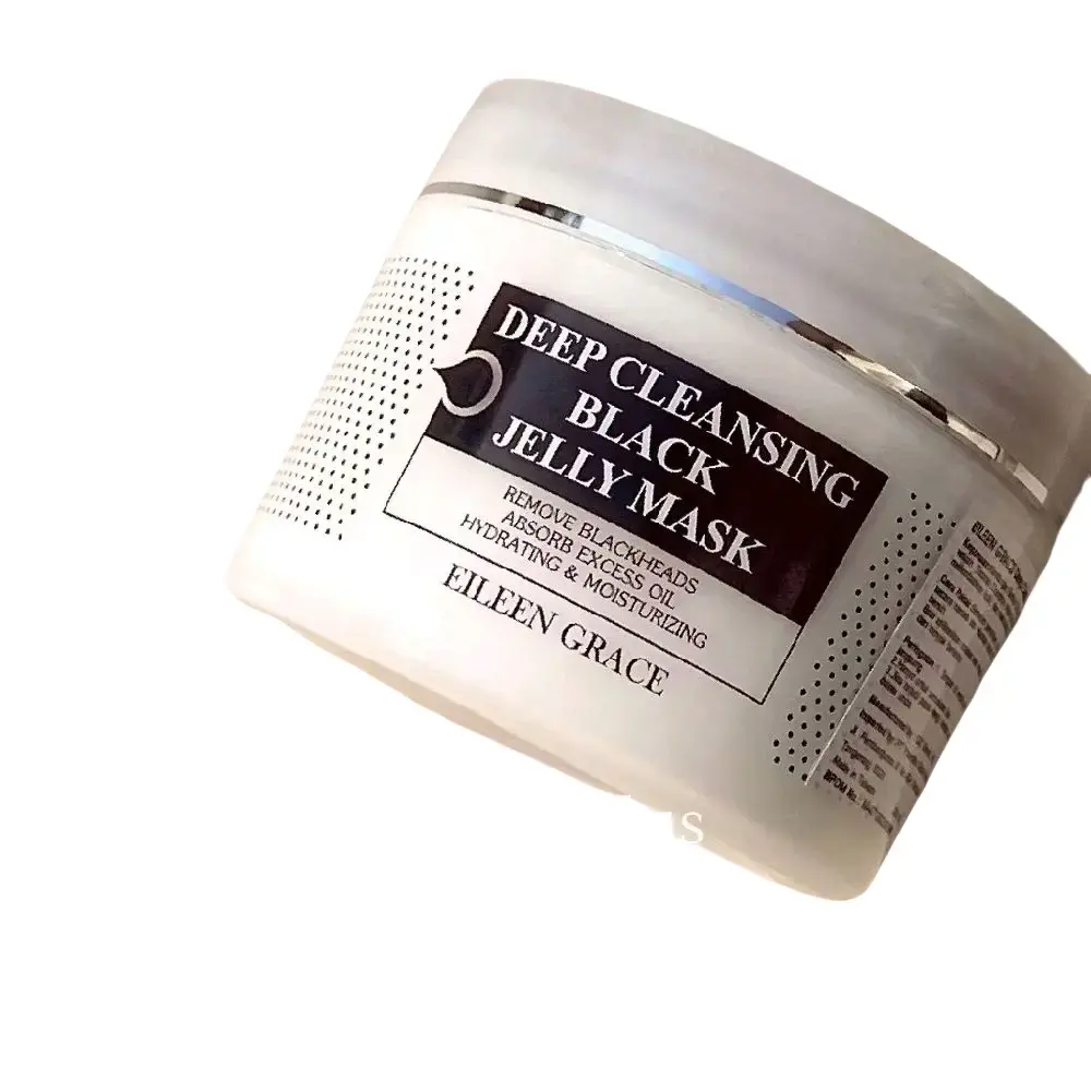 EILEEN GRACE - Deep Cleansing Black Jelly Mask 300ML Wajah Masker Perawatan Muka Berminyak Glycolic Kering Lactic Mencerahkan Komedo Kotoran Acid Pencerah Kosmetik Hitam Berjerawat Niacinamide