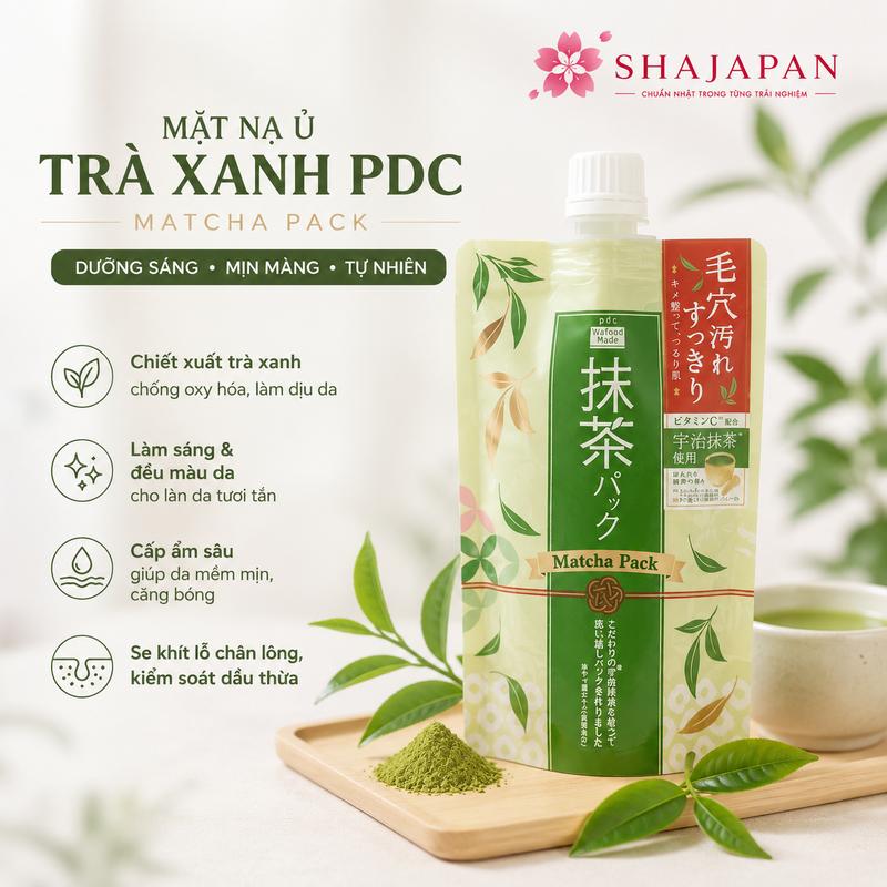 Mặt nạ ủ trà xanh Wafood Nhật Bản 170g