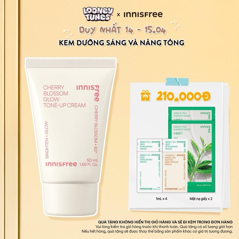 Kem nâng tông, dưỡng sáng làm đều màu da từ hoa anh đào INNISFREE Cherry Blossom Tone Up Cream 50ml