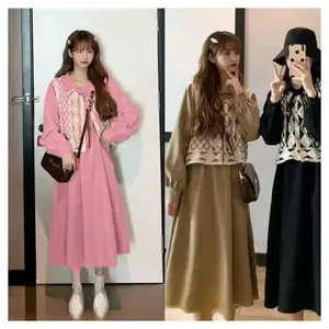 7-11thn Dress 2in1 Vest Youna Baju Anak Perempuan Cantik Premium Terbaru Fashion