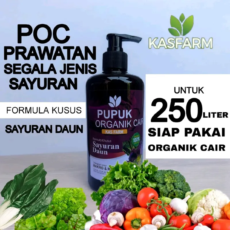 KASFARM-PUPUK ORGANIK CAIR , PRAWATAN TANAMAN SAYUR DAN DAUN / KOMPOS POC 500ML 0
