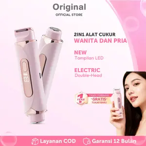 Onlife 2in1 Electric Hair Shaver Alat Cukur Wajah & Tubuh Epilator Bulu Halus