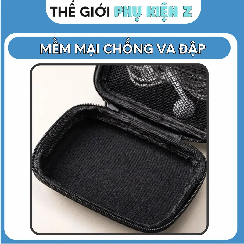 [Chống va đập] Túi Đựng có dây Kéo Tai Nghe Dành Cho Tai Nghe Airpod / Điện Thoại / Cáp Sạc Phụ Kiện 2