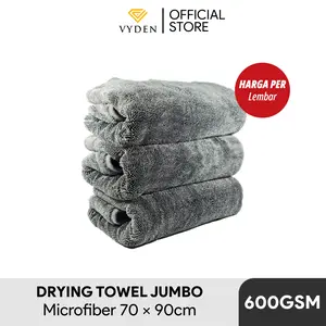 Lap Pengering Cuci Mobil Sekali Tarik VYDEN Drying Towel Twisted Loop Premium Korean Microfiber 600GSM Water Magnet Killer Handuk Kanebo Jumbo Extra Large Kain Motor Tidak Bikin Baret Kering Garansi